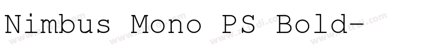 Nimbus Mono PS Bold字体转换